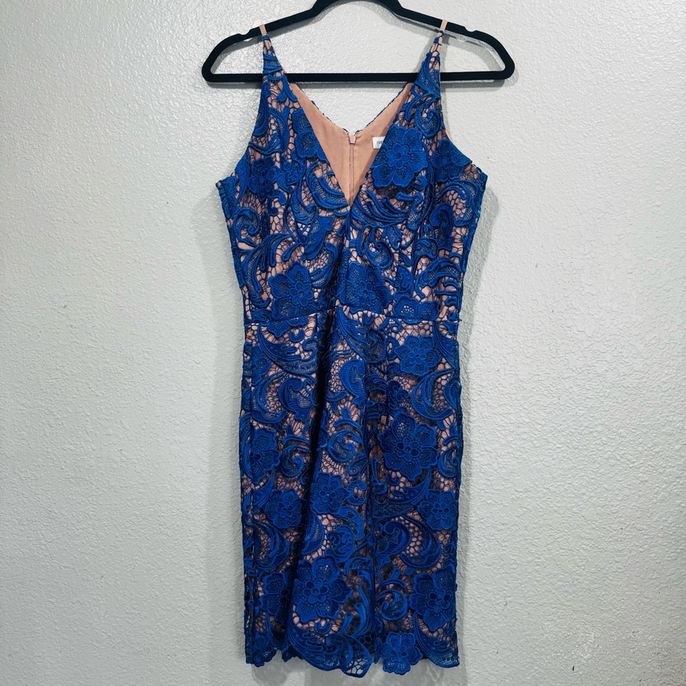 Dress the Population Allie Blue Lace Dress Size Medium - Picture 5 of 15